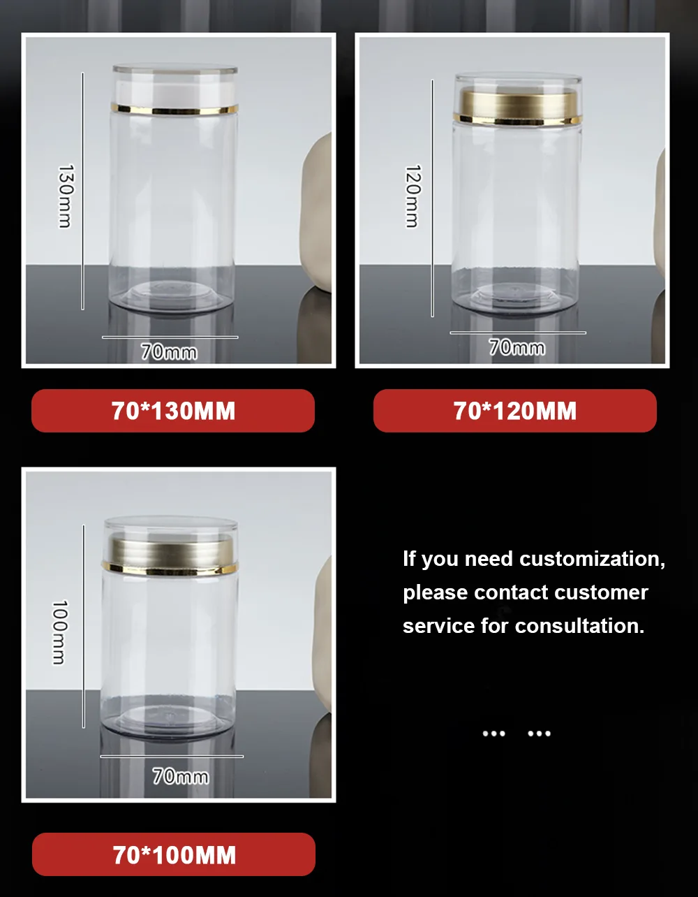 PET Health Supplement Bottles