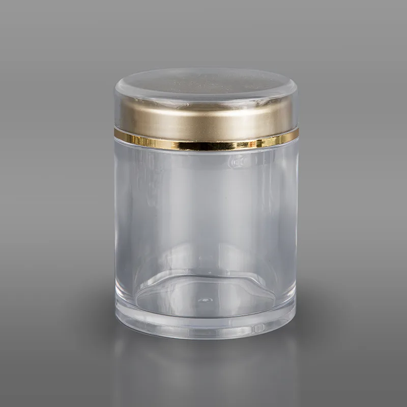 Bouteille de capsule acrylique transparente avec couvercle